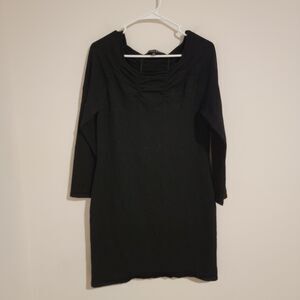 Antonio‎ Melani Womens Sweater Dress Midi Size Medium Black Glitter Whimsigoth